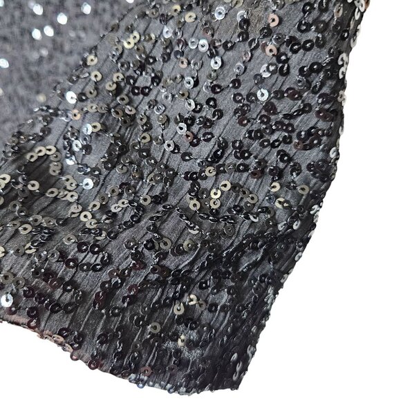 Pendleton Black Sequin Tank & Cardigan Set M Silk Blend Elegant Special Occasion - Picture 6 of 12